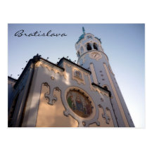 bratislava kyrkablått vykort