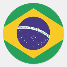 brazil rund klistermärke