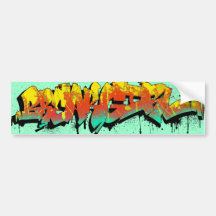 Breakgirl_Bumper gult Bildekal