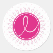 Breast cancer awareness stickers