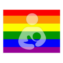 Breastfeeding för gay pride/sjukvård vykort