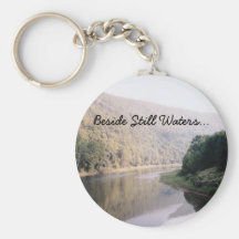 Bredvid lugnt vatten Keychain Nyckel Ringar
