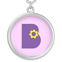 Brev B i Flores lilor Hängsmycke