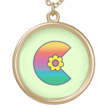 Brev C i den Flores regnbågen Halsband