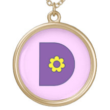 Brev D i Flores lilor Anpassningsbara Smycken