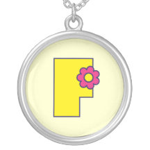 Brev F i Flores gult Anpassningsbar Halsband