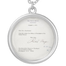 Brev för presidentRichard M. Nixon avsägelse Anpassningsbara Smycken