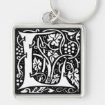 Brev "L" William Morris design - Keychain Nyckel Ring