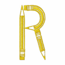 Brev R ritar monogramen broderade skjortan