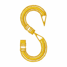 Brev S ritar monogramen broderade skjortan