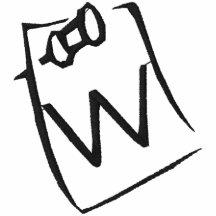 Brev W noterar den Monogrammed broderade skjortan