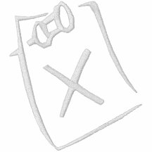 Brev X noterar den Monogrammed broderade skjortan Broderad Pikétröja