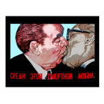 Brezhnev & Honecker kyss, galleri för östlig sida, Vykort