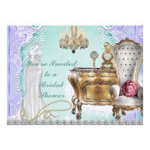 BRIDAL SHOWER DESIGN  INVITATION LAVENDER