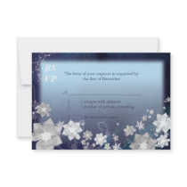 BridalHeaven SnowFlowers som gifta sig RSVP-kortet Personliga Inbjudan