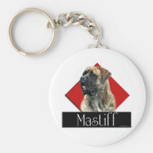 Brindle Mastiffdiamant Keychain Nyckelringar