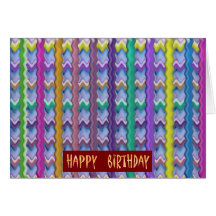 Brinna lust görar strimmig - HappyBirthday skrivar Kort