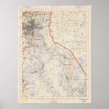Bristol land, Rhode - ö Print