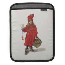 Brita som Iduna den lite svenska flickan Carl Lars iPad Sleeve