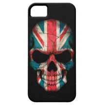 British Flag Skull on Black iPhone 5 Cover