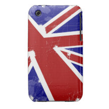British flag with scratches iPhone 3 Case-Mate hüllen