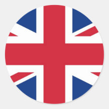 Britt - UK - Storbritannien - facklig jackflagga Rund Klistermärke