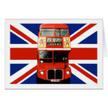 Brittisk flagga och London buss Kort