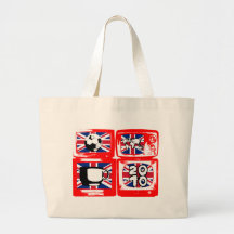 BRITTISK logotyp för telly för FOTBOLLHJÄLTAR 4 Tote Bag