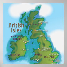 Brittiska Isles Affischer