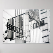 Broadway tider kvadrerar trycket affisch