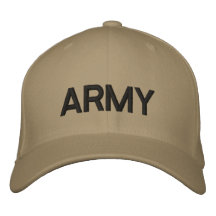 Broderad hatt "för ARMÉ"