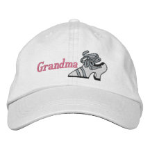 Broderad hatt för farmorvintage footwear