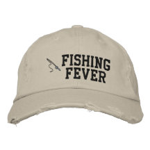 Broderad hatt för fiske feber