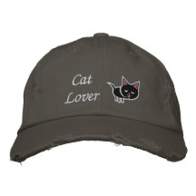 Broderad hatt för katt älskare