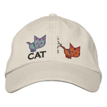 Broderad hatt för katt älskare