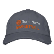 Broderad hatt för personlig basket