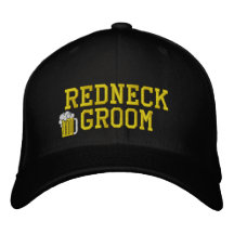 Broderad hatt för Redneck brudgum