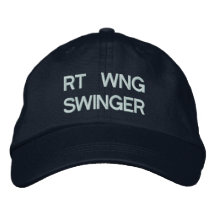 Broderad hatt för right wing Swinger