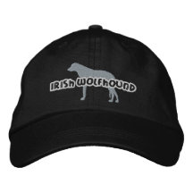 Broderad hatt för Silhouette irländsk Wolfhound