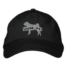 Broderad hatt för Silhouette Shar-Pei