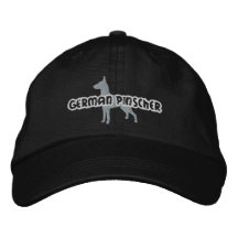Broderad hatt för Silhouette tysk Pinscher