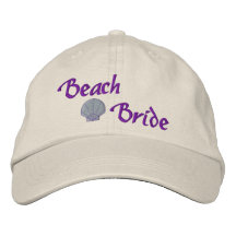 Broderad hatt för strand brud