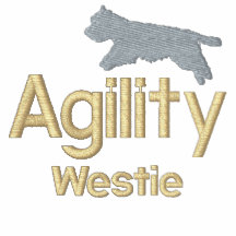 Broderad jacka för Agility Westie