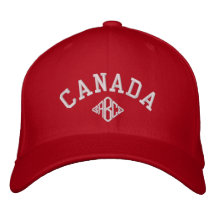 Broderad lock/hatt för Kanada souvenir baseballmös