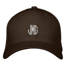 Broderad Monogramhatt