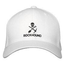 Broderad Pickax för skyffel för Rockhound skalleko Hatt