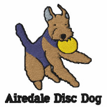 Broderad skjorta för Airedalediskett hund (poloen)