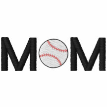 Broderad skjorta för baseball mamma