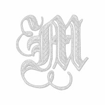 Broderad skjorta för brev M utsmyckad Monogram