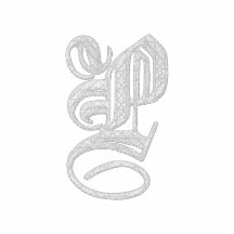 Broderad skjorta för brev P utsmyckad Monogram Polotröja